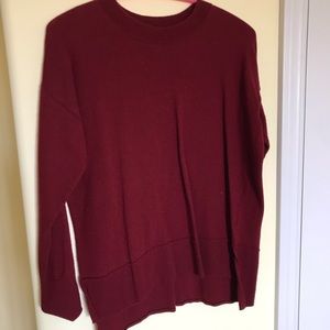 Red knit sweater